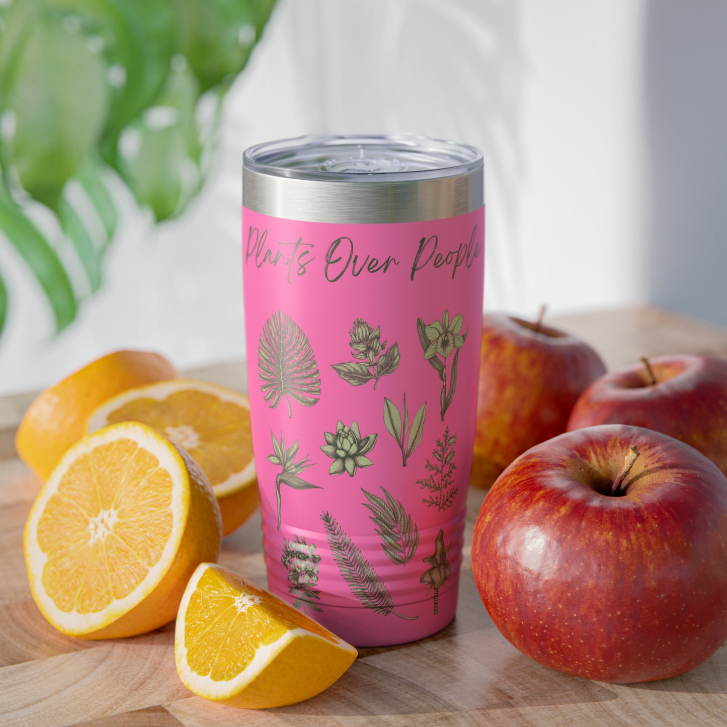 Plants Over People Ringneck Tumbler, 20oz