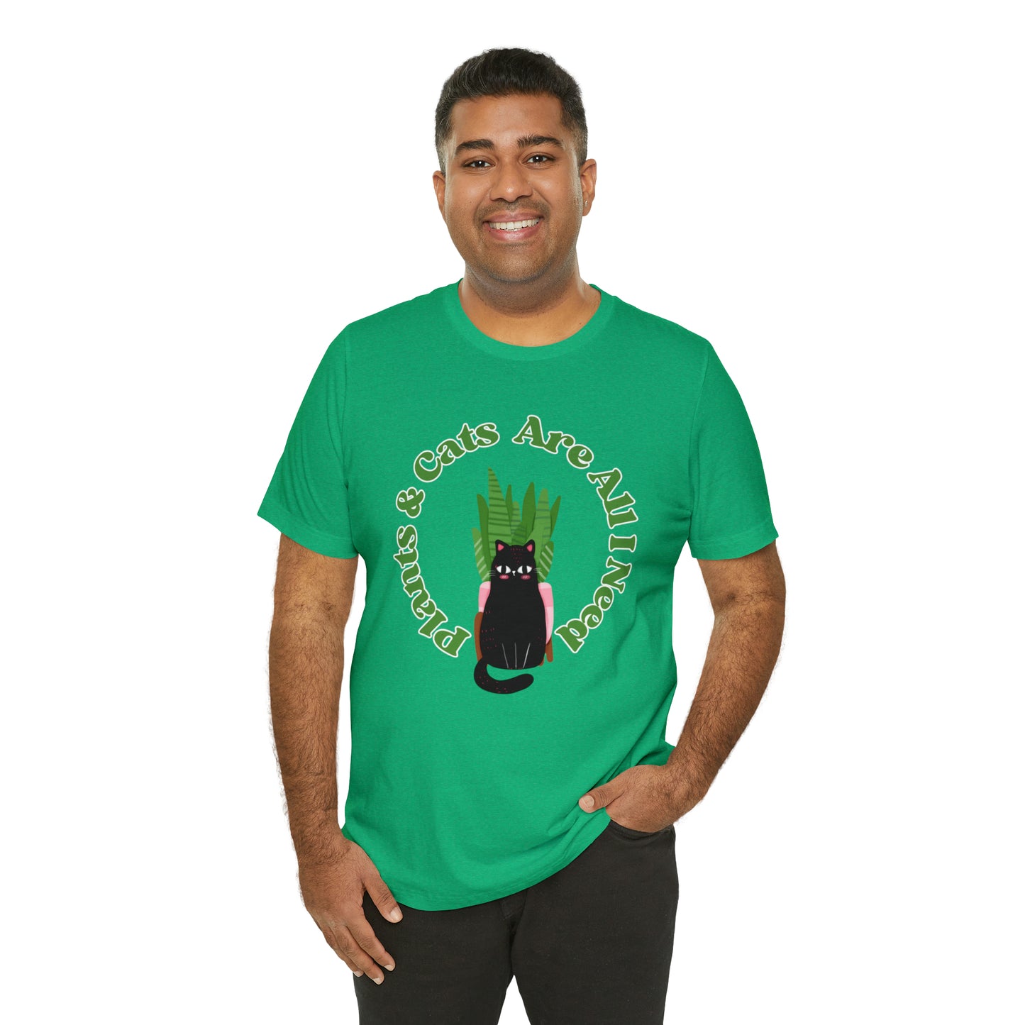 Plants & Cats Are All I Need Unisex Jersey Tee