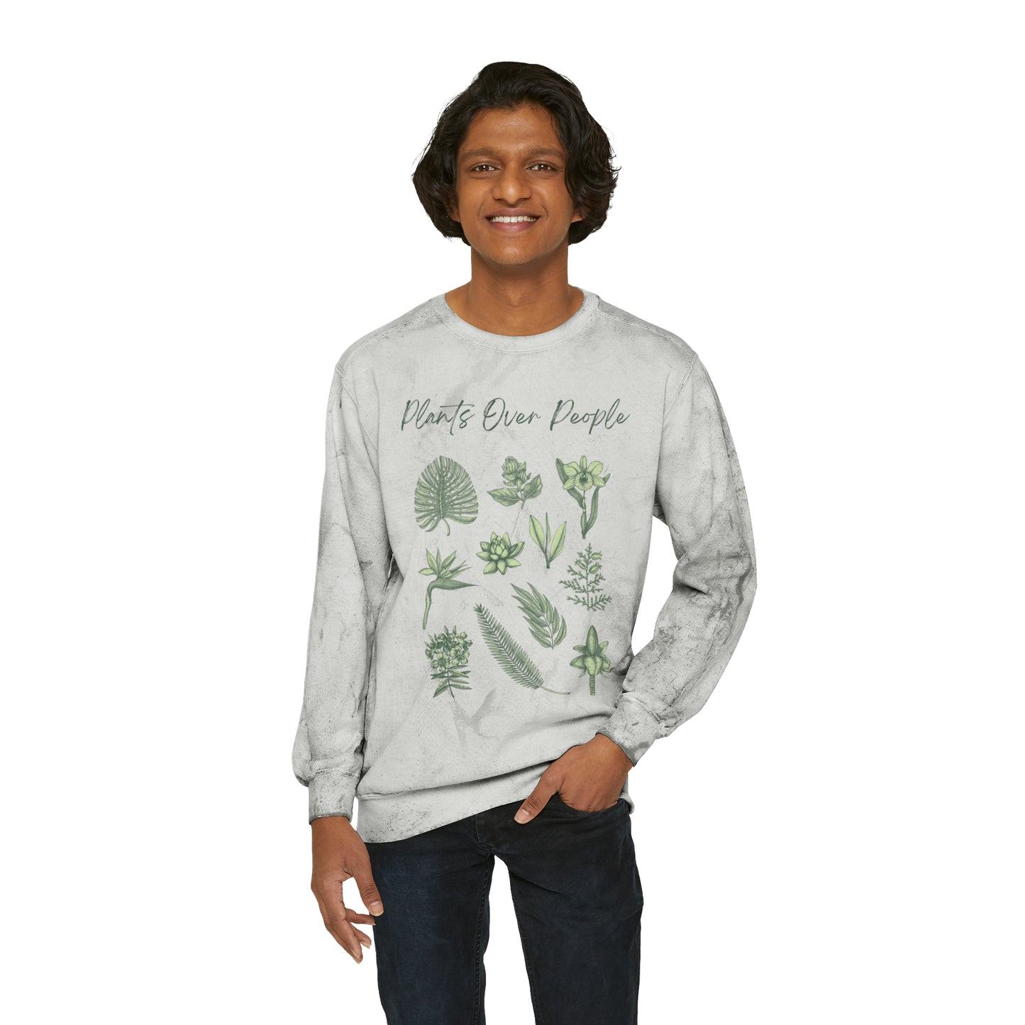 Plants Over People Unisex Color Blast Crewneck