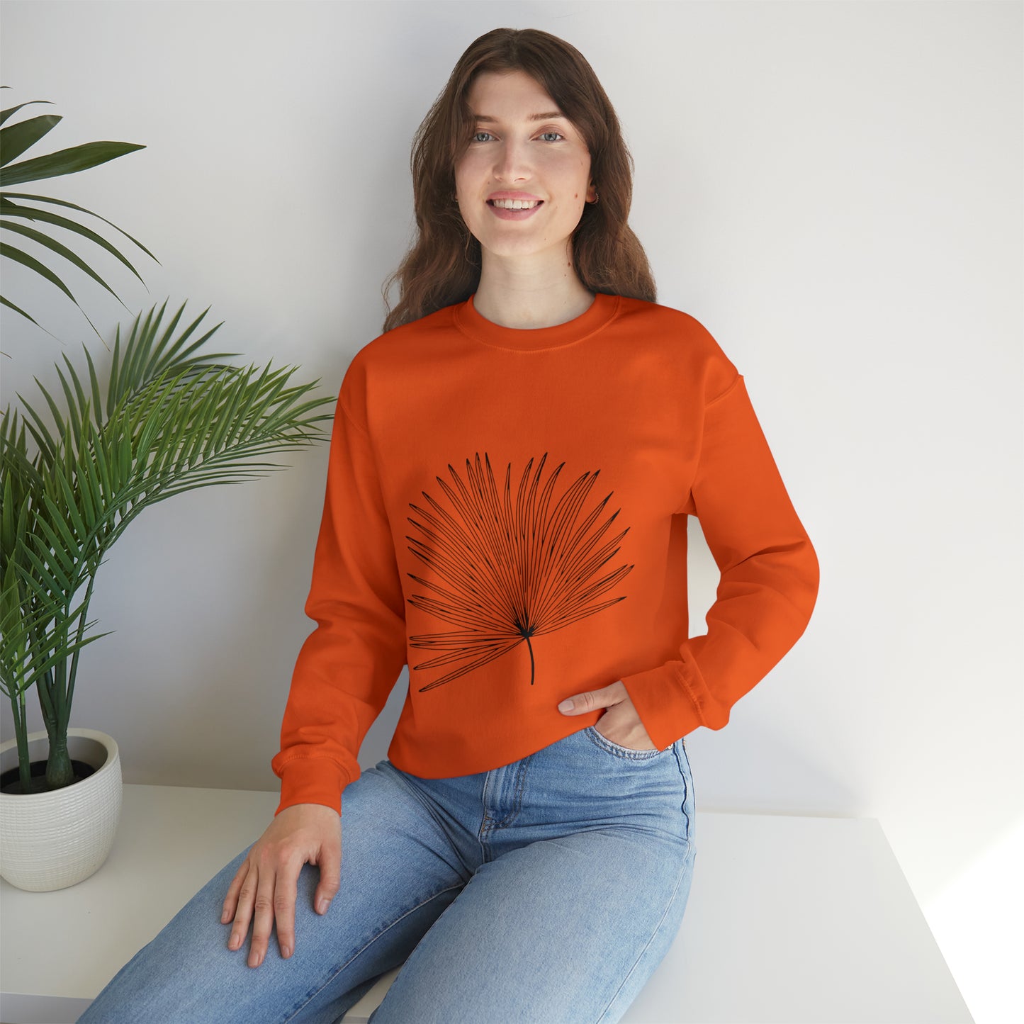 Palm Leaf Unisex Crewneck Sweatshirt