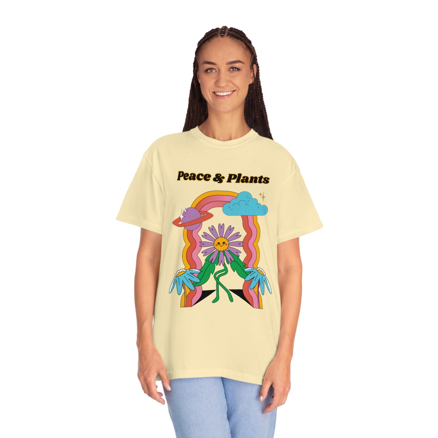 Peace & Plants Garment-Dyed T-shirt