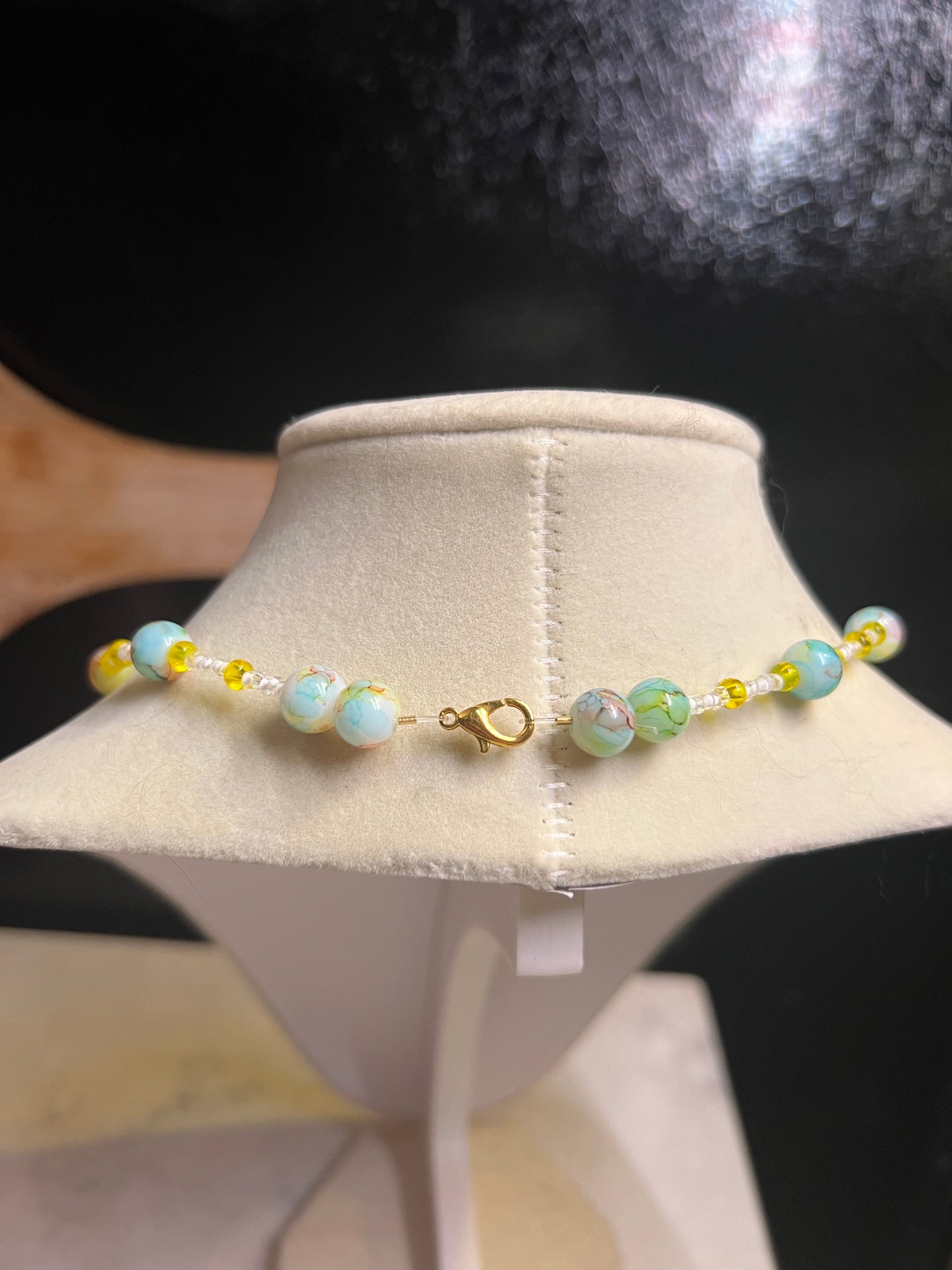 Confetti glass bead necklace