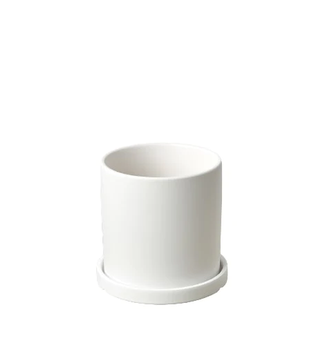 Matte Finish Cylinder Pot- 5.5in