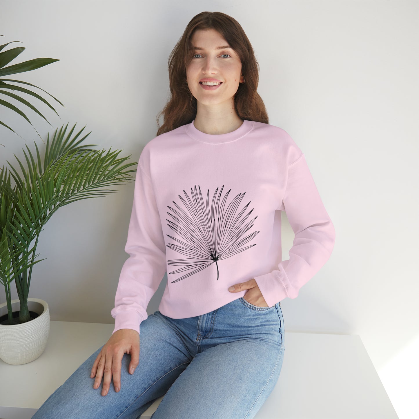 Palm Leaf Unisex Crewneck Sweatshirt