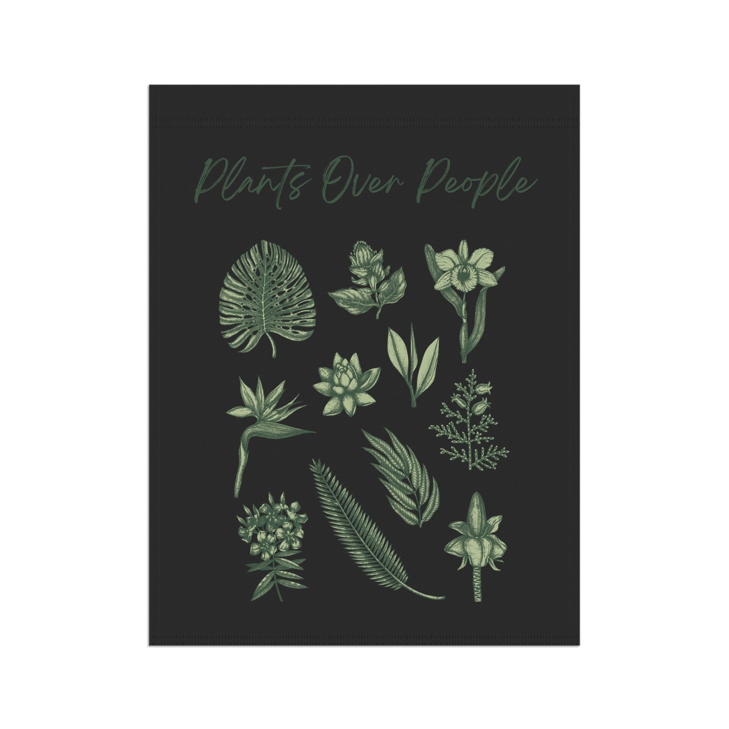 Plants Over People Garden & House Banner