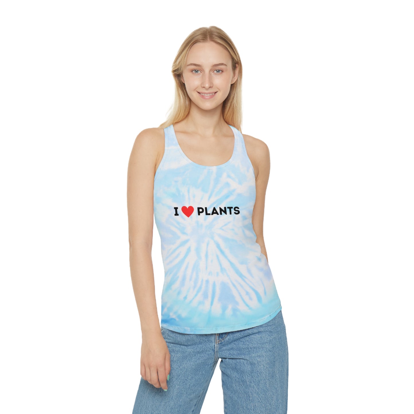 Love Plants Tie Dye Racerback Tank Top