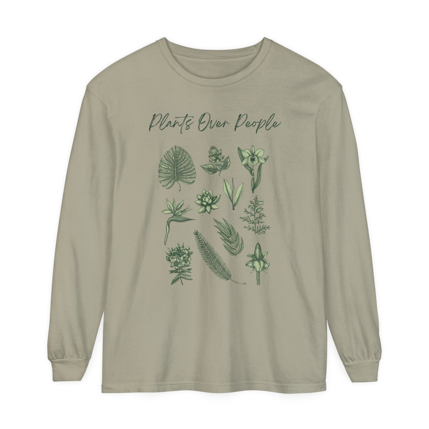 Plants Over People Unisex Garment-dyed Long Sleeve