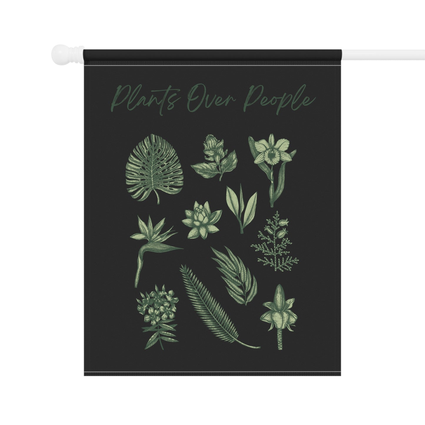 Plants Over People Garden & House Banner