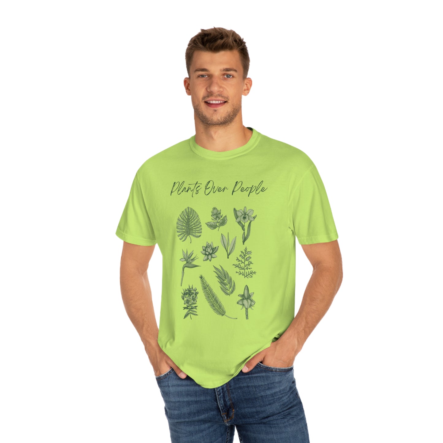 Plants Over People Unisex Garment-Dyed T-shirt