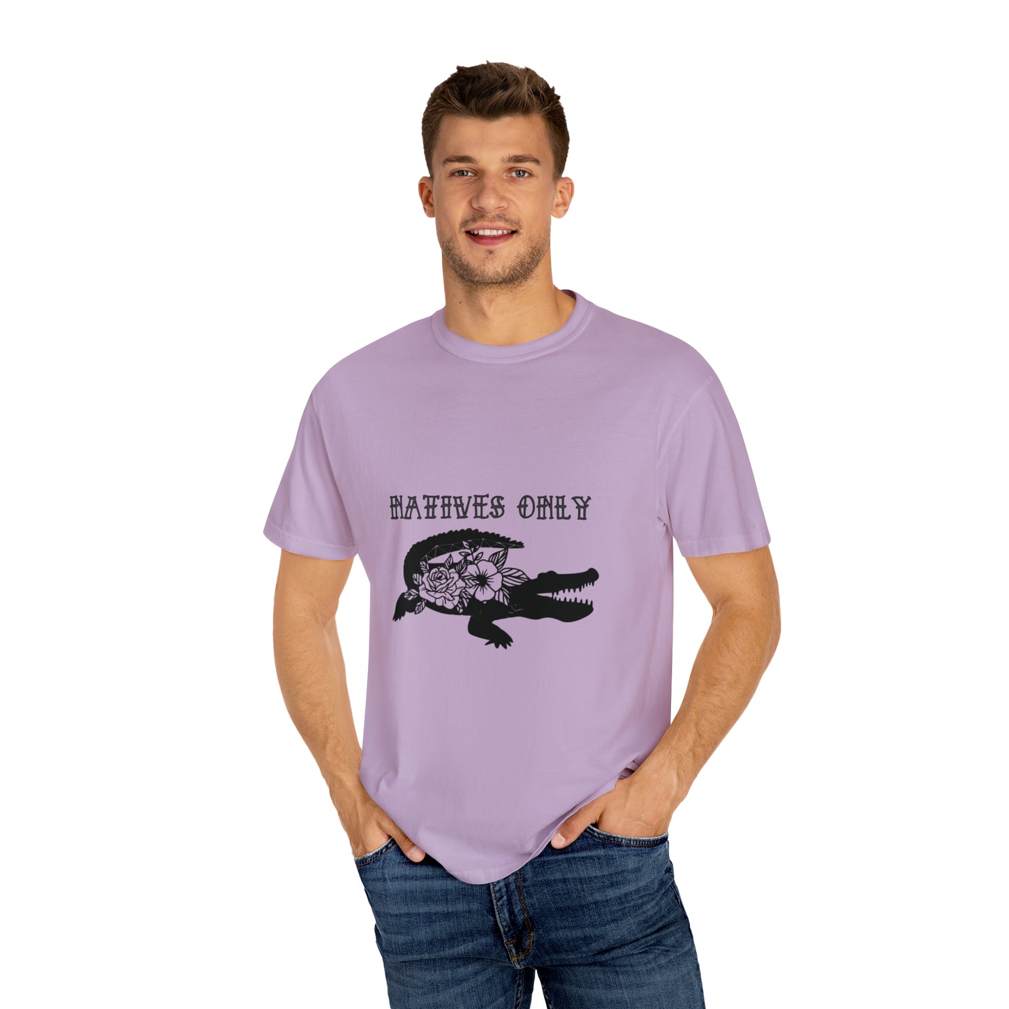 Natives Only Alligator Unisex Garment-Dyed T-shirt