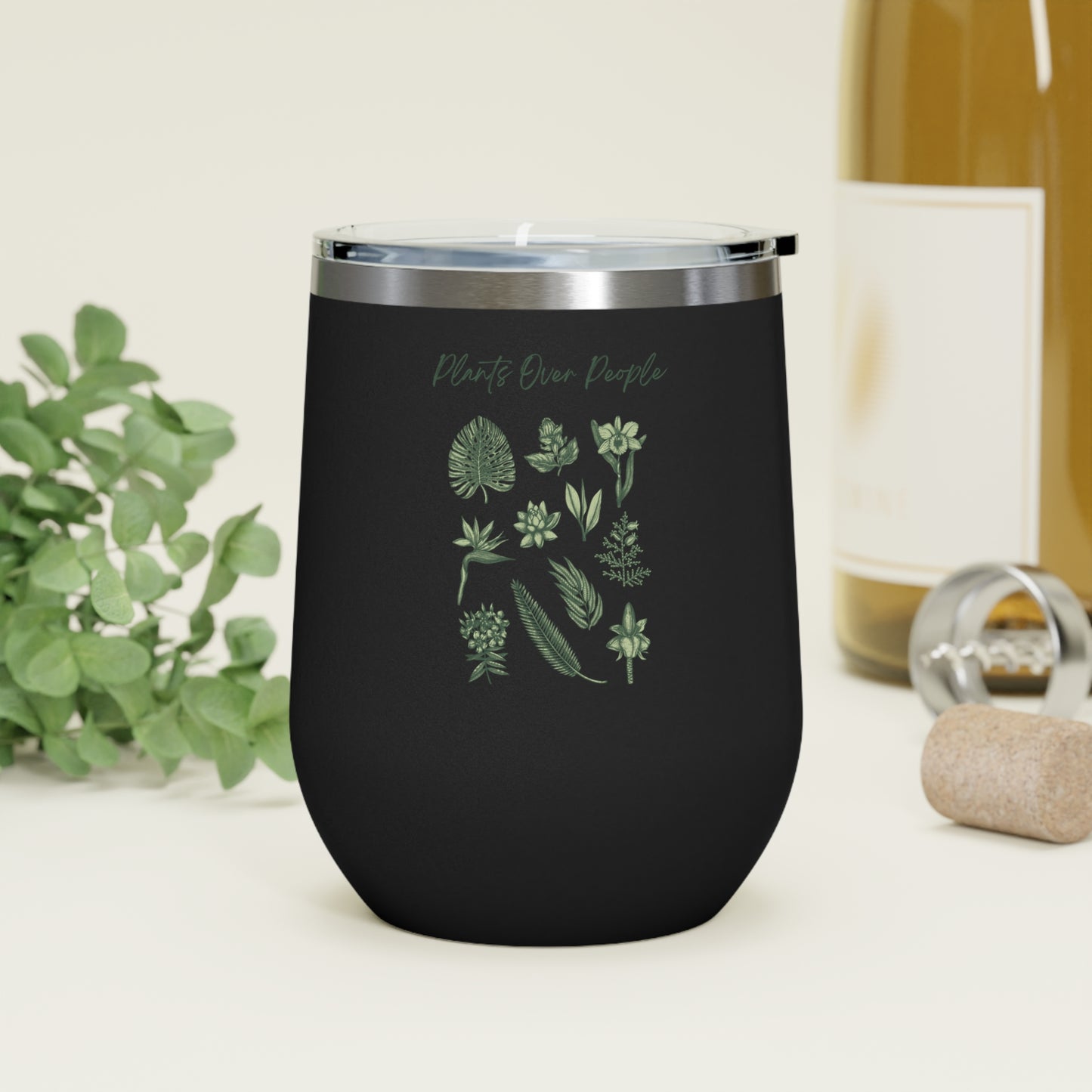Plants Over People Insulated Wine Tumbler