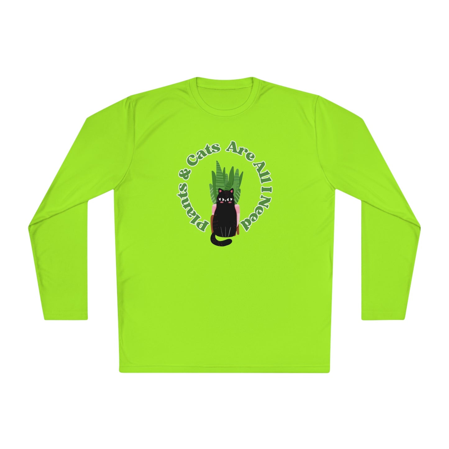 Plants & Cats Are All I Need Unisex Lightweight Long Sleeve