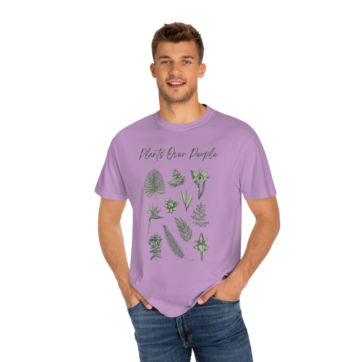 Plants Over People Unisex Garment-Dyed T-shirt
