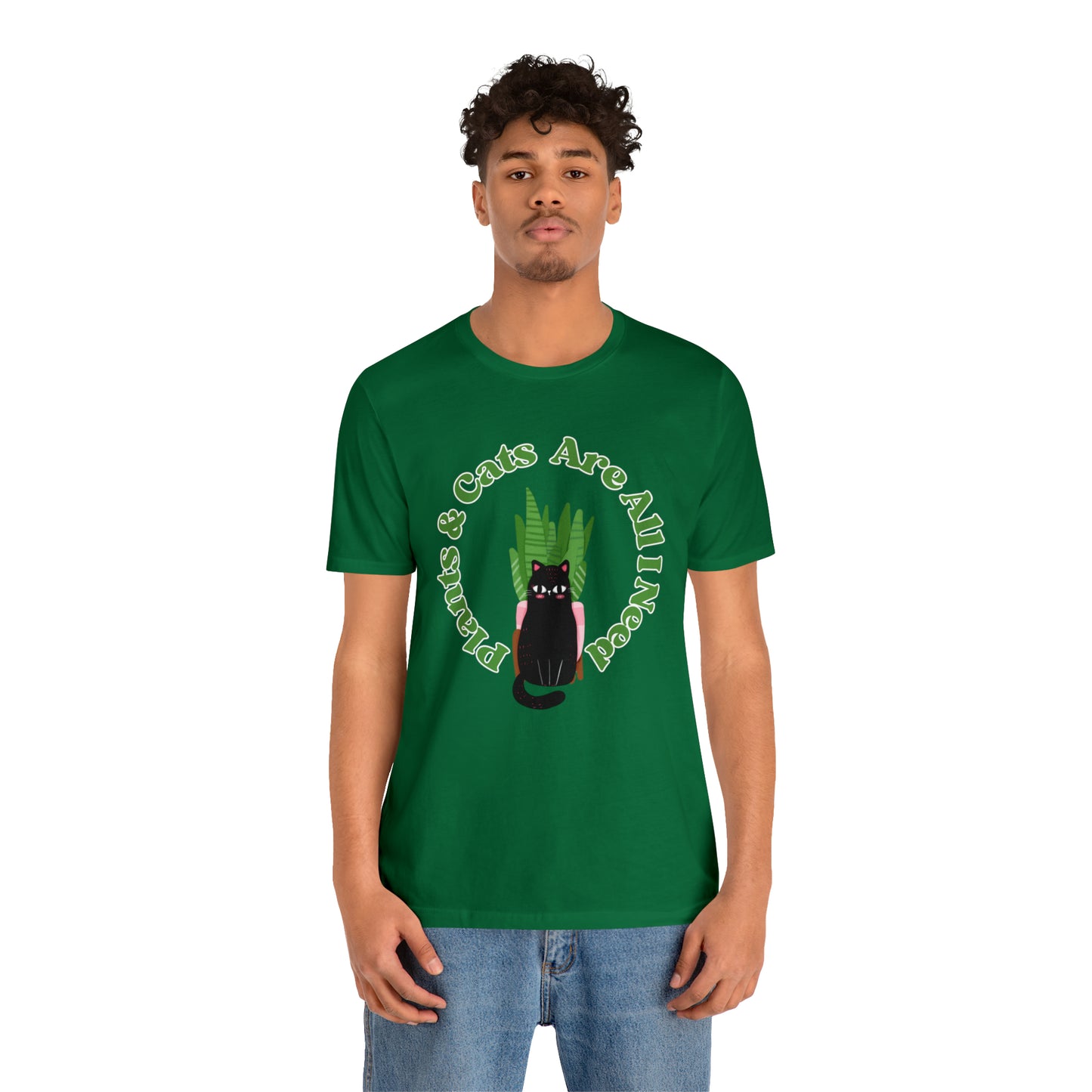 Plants & Cats Are All I Need Unisex Jersey Tee