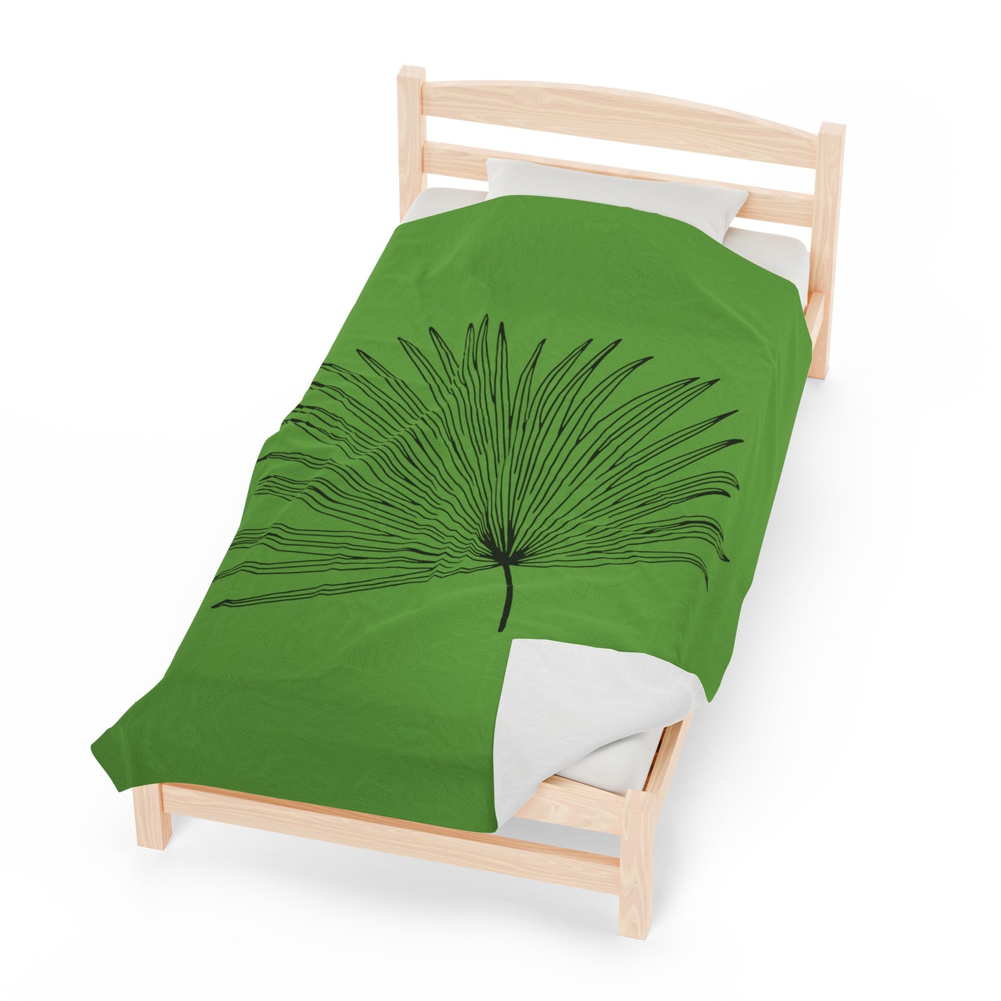 Palm Leaf Velveteen Plush Blanket