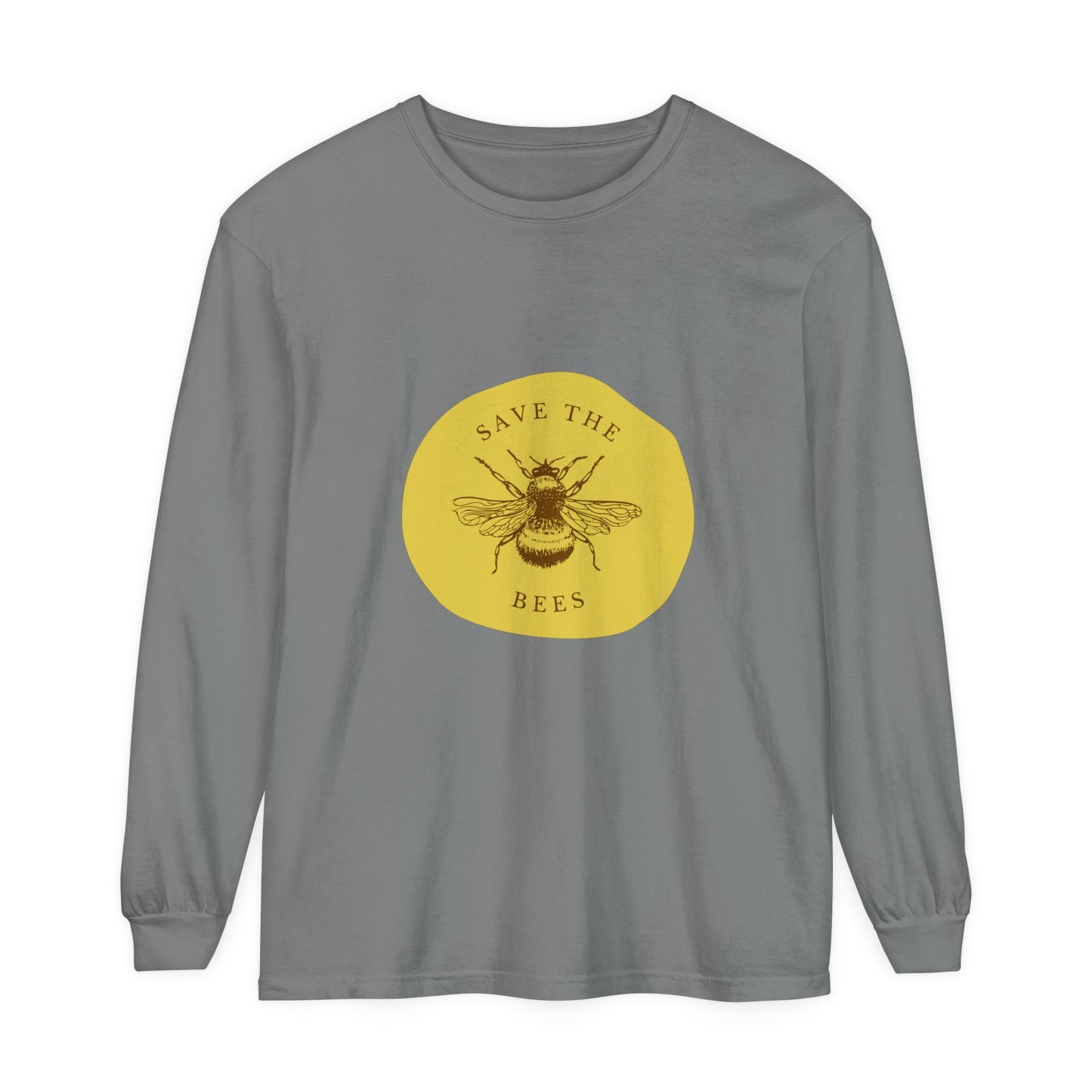 Save The Bees Unisex Garment-dyed Long Sleeve