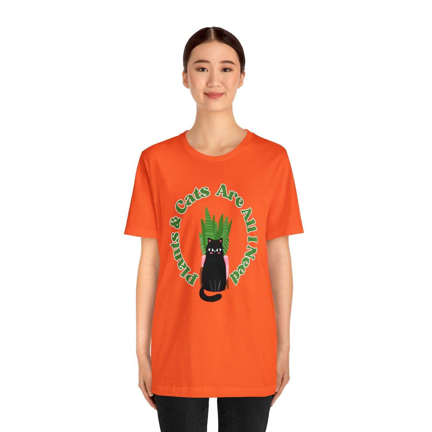 Plants & Cats Are All I Need Unisex Jersey Tee