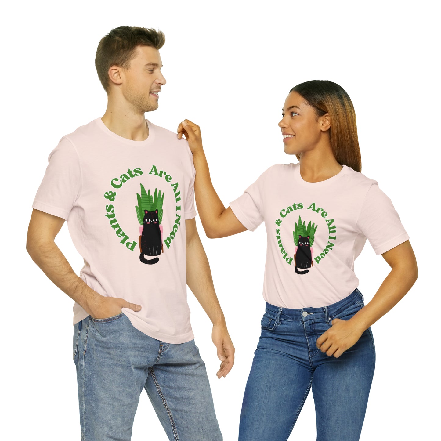 Plants & Cats Are All I Need Unisex Jersey Tee