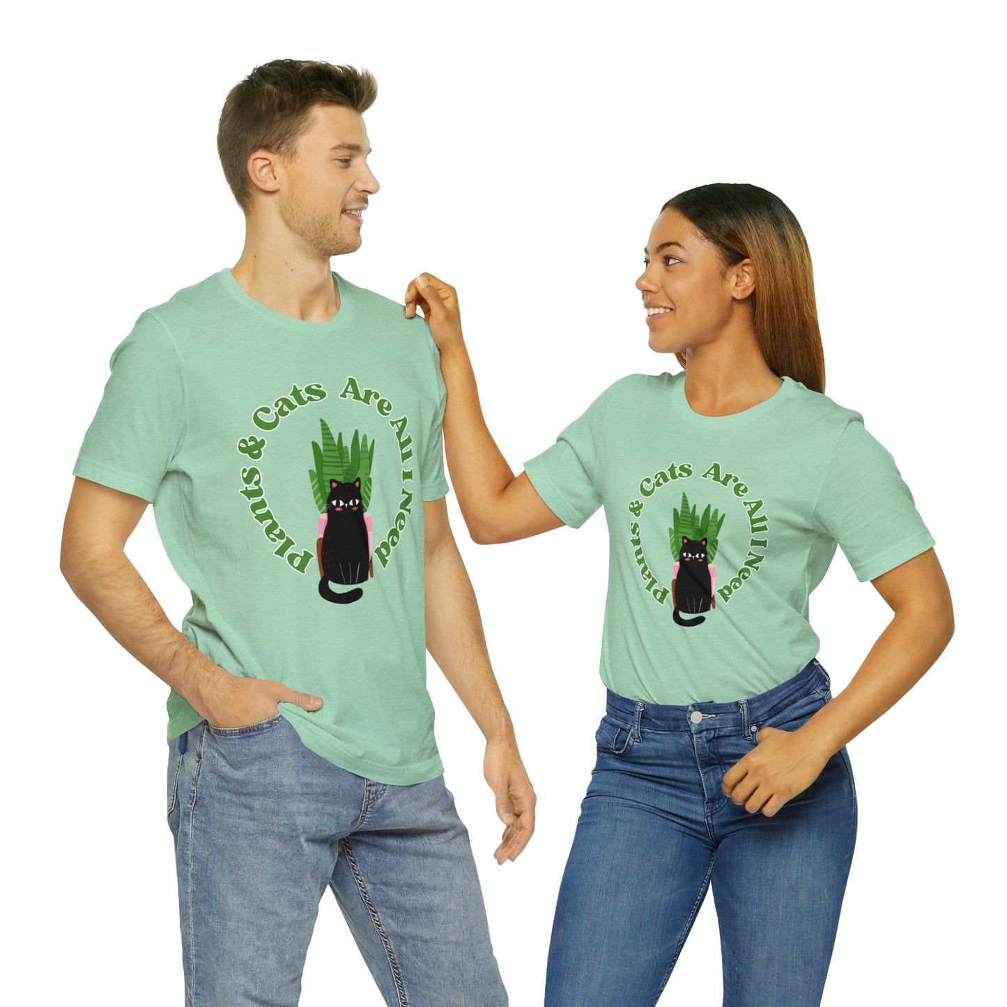 Plants & Cats Are All I Need Unisex Jersey Tee
