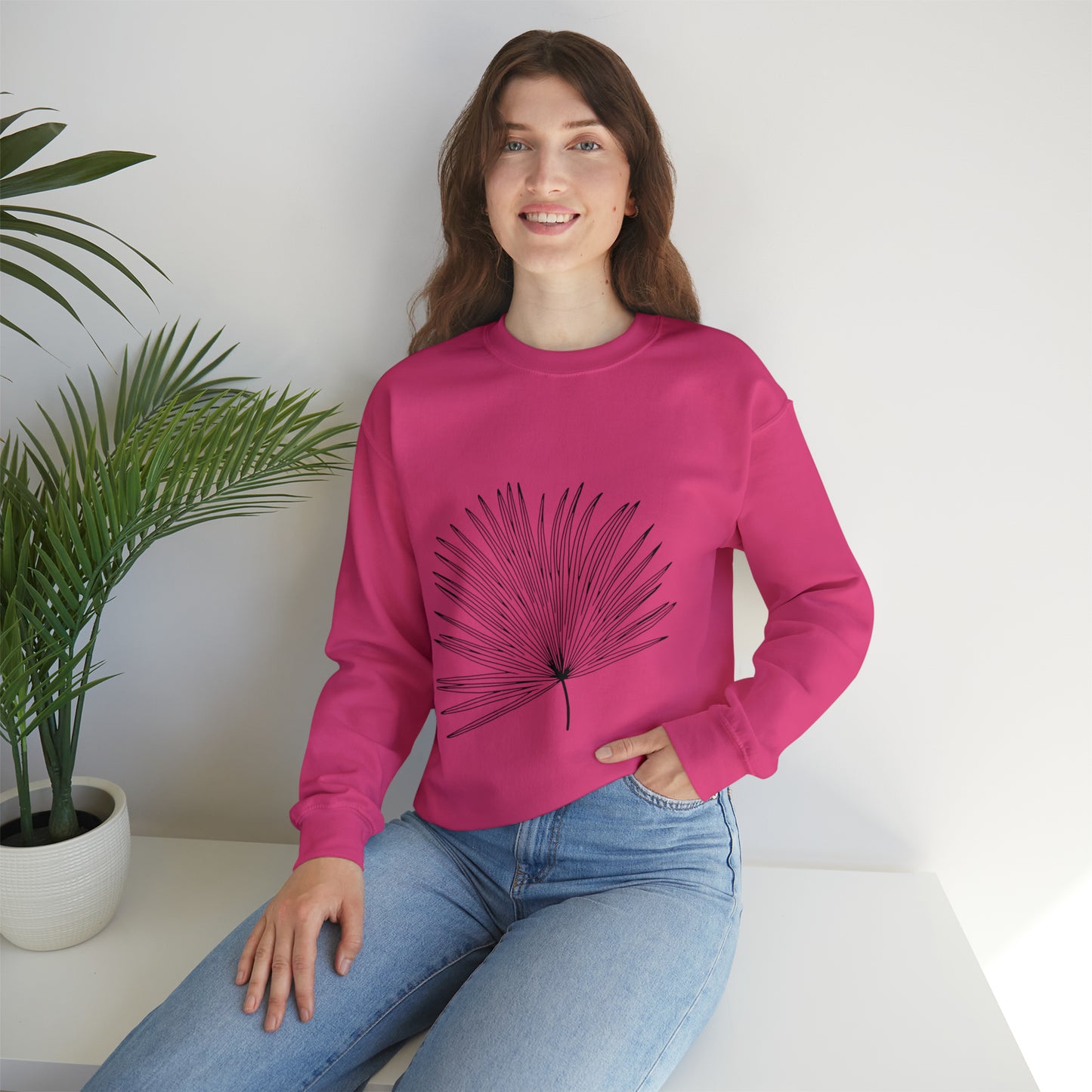 Palm Leaf Unisex Crewneck Sweatshirt