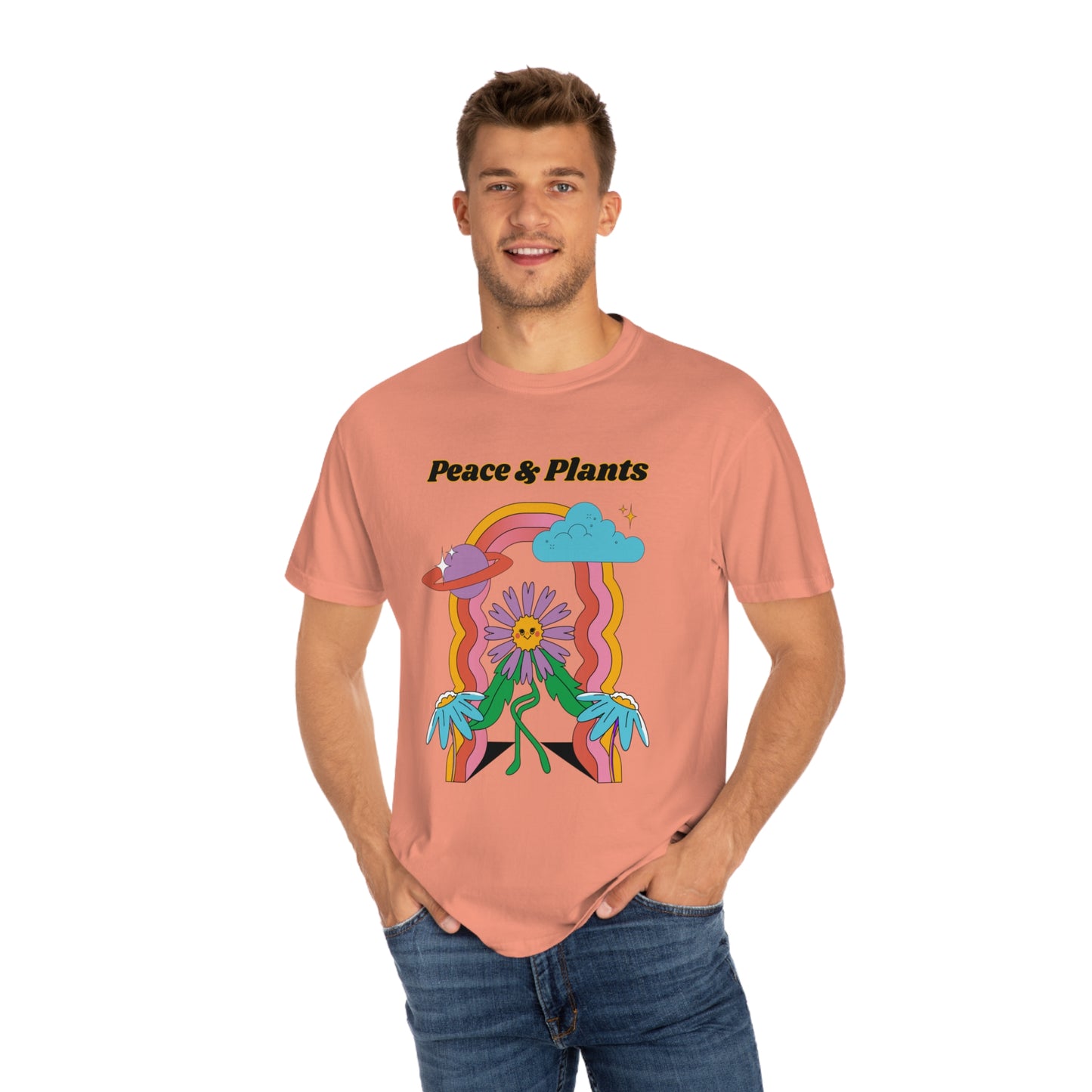 Peace & Plants Garment-Dyed T-shirt