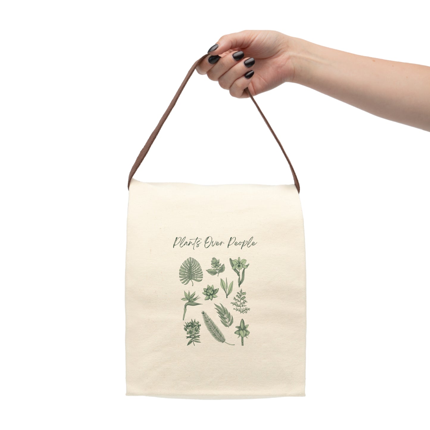 Plants Over People Canvas Lunch Bag