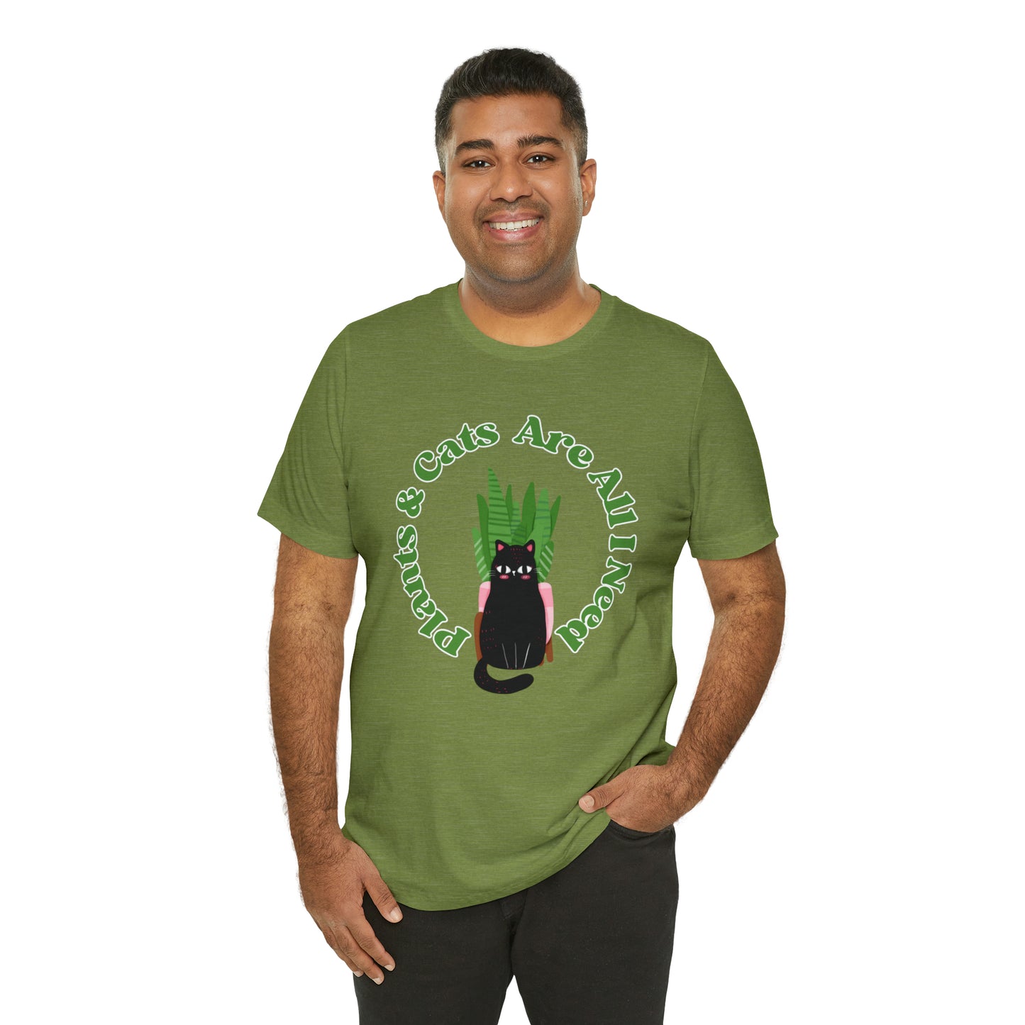 Plants & Cats Are All I Need Unisex Jersey Tee