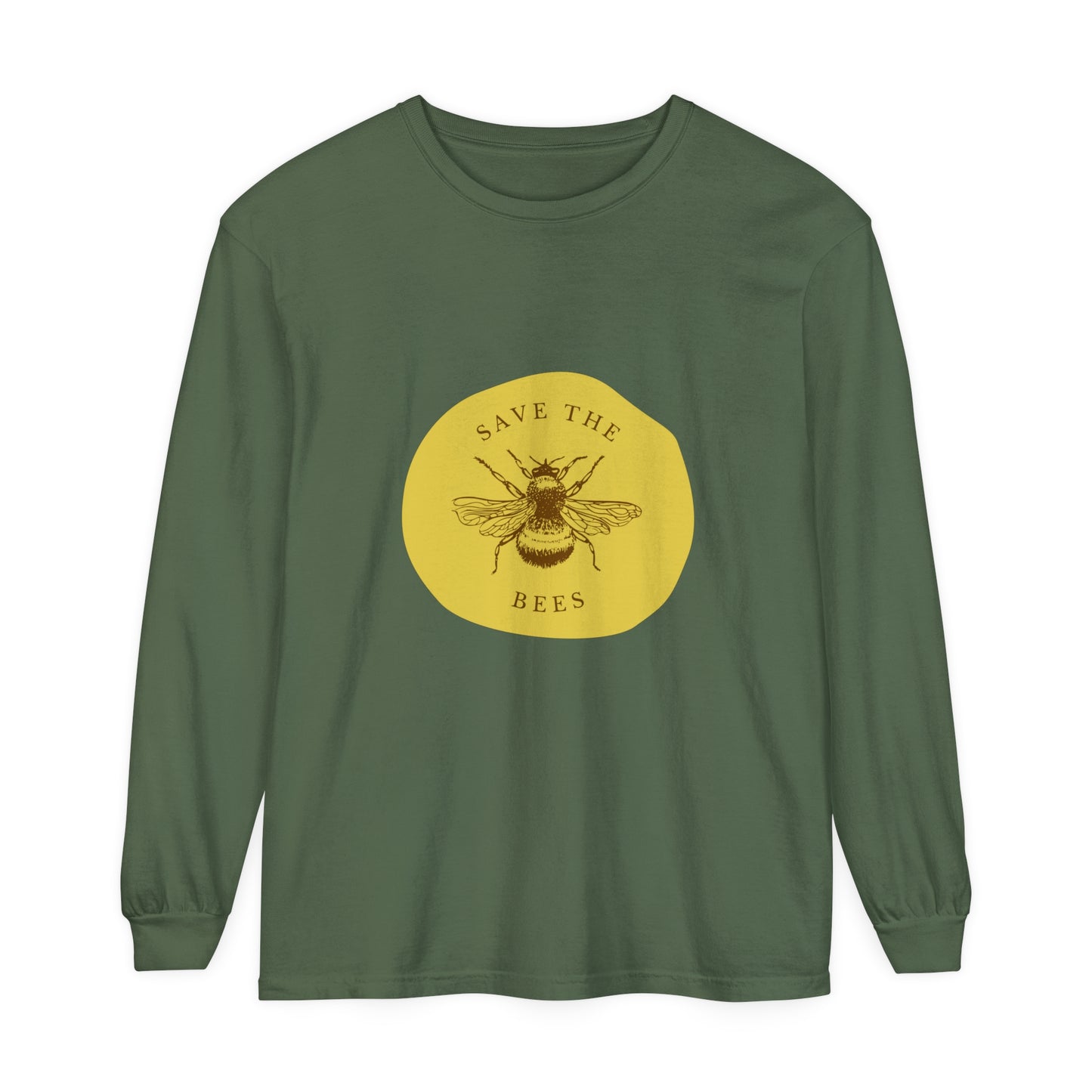 Save The Bees Unisex Garment-dyed Long Sleeve