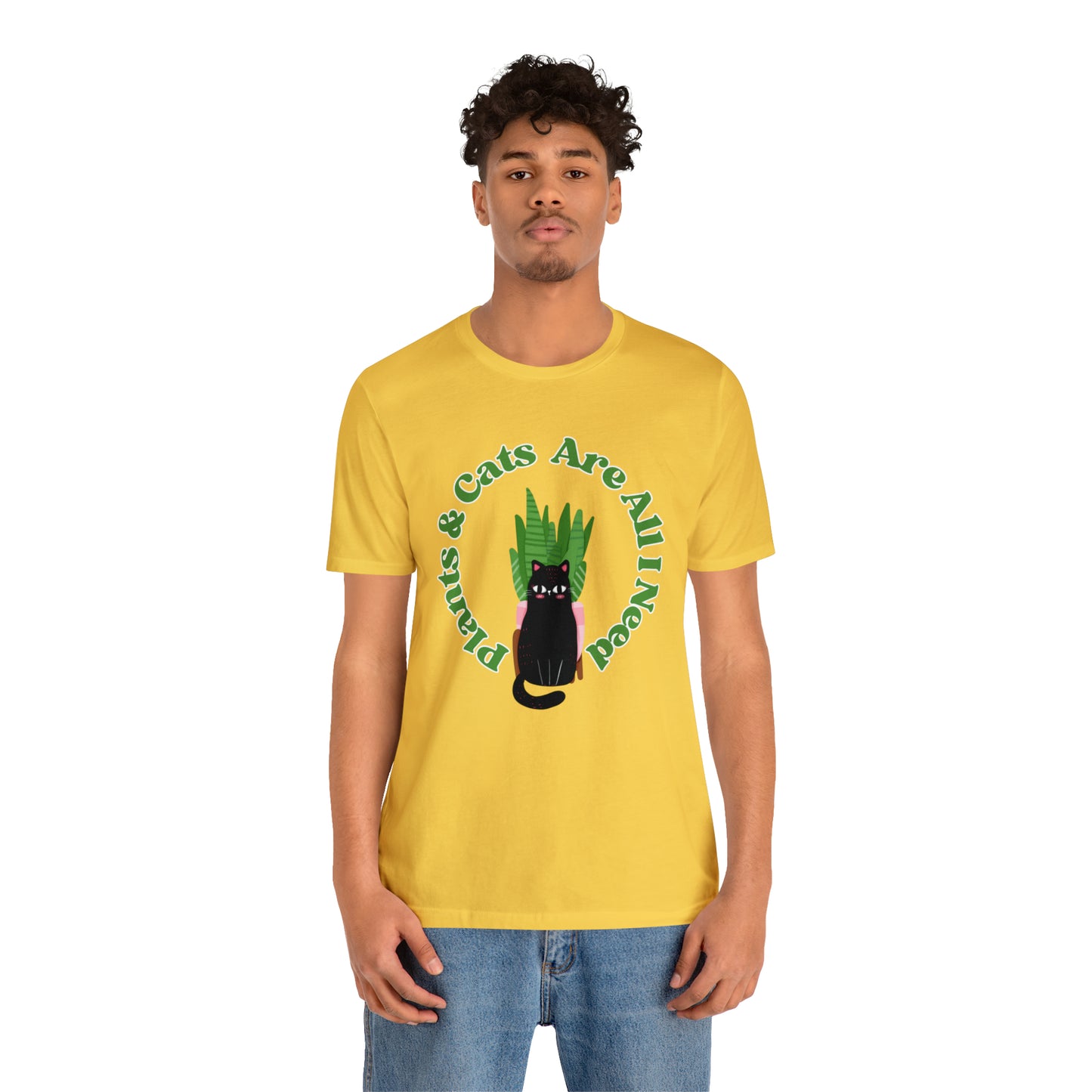 Plants & Cats Are All I Need Unisex Jersey Tee