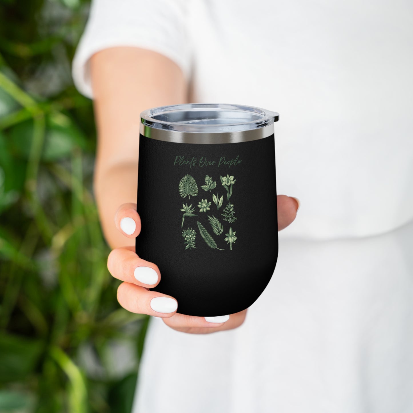 Plants Over People Insulated Wine Tumbler