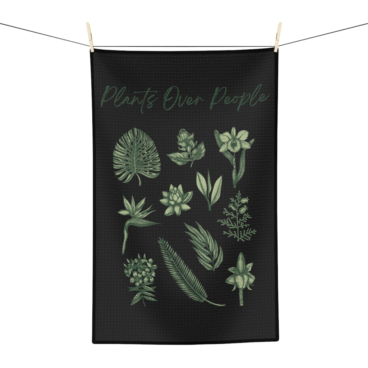 Plants Over People Tea Towel