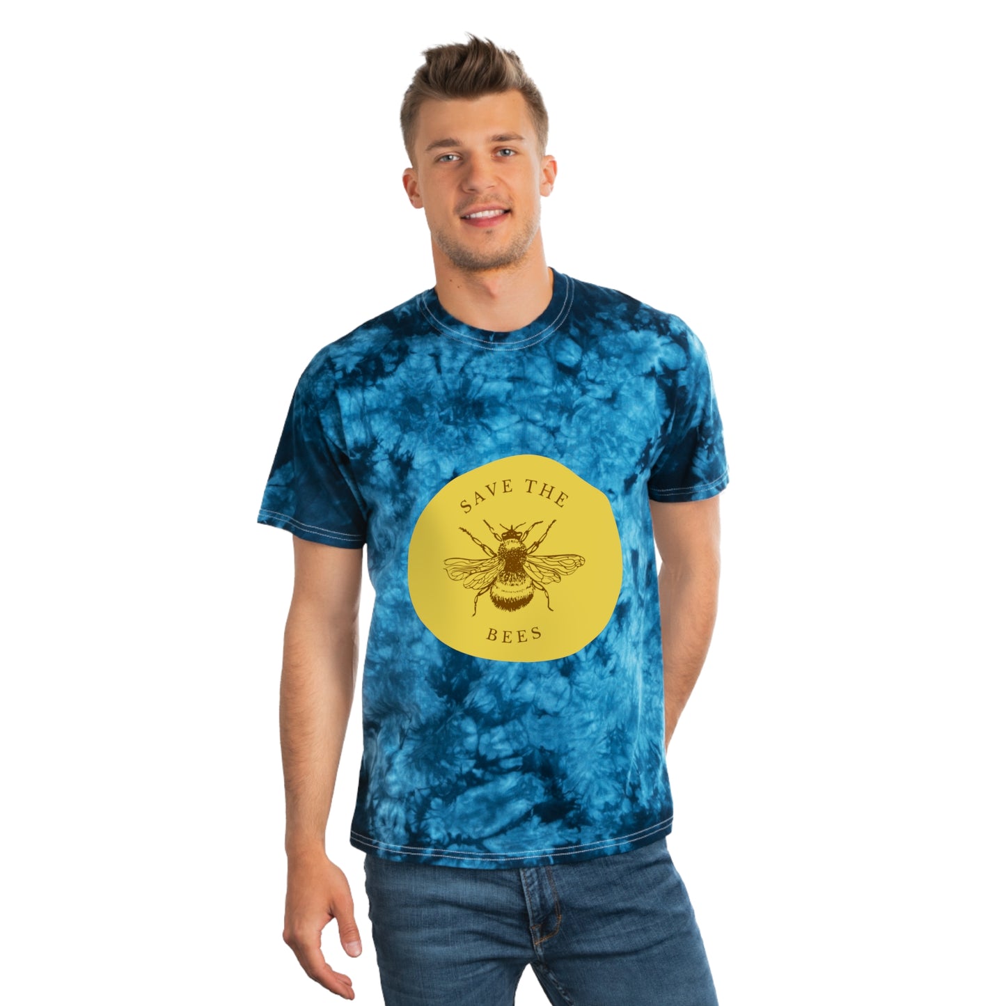 Save The Bees Tie-Dye Tee, Crystal