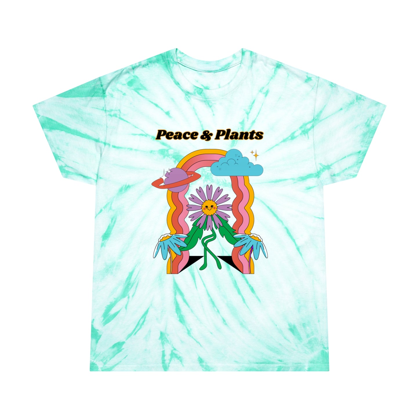 Peace & Plants Tie-Dye Tee, Cyclone