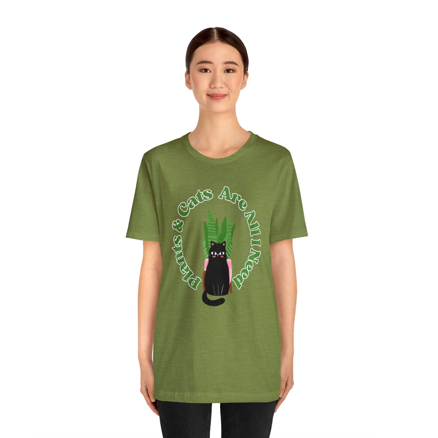 Plants & Cats Are All I Need Unisex Jersey Tee
