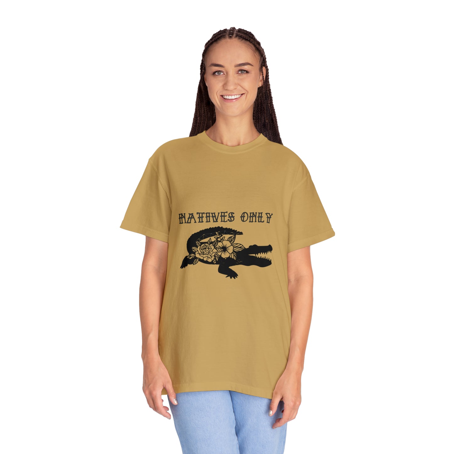 Natives Only Alligator Unisex Garment-Dyed T-shirt