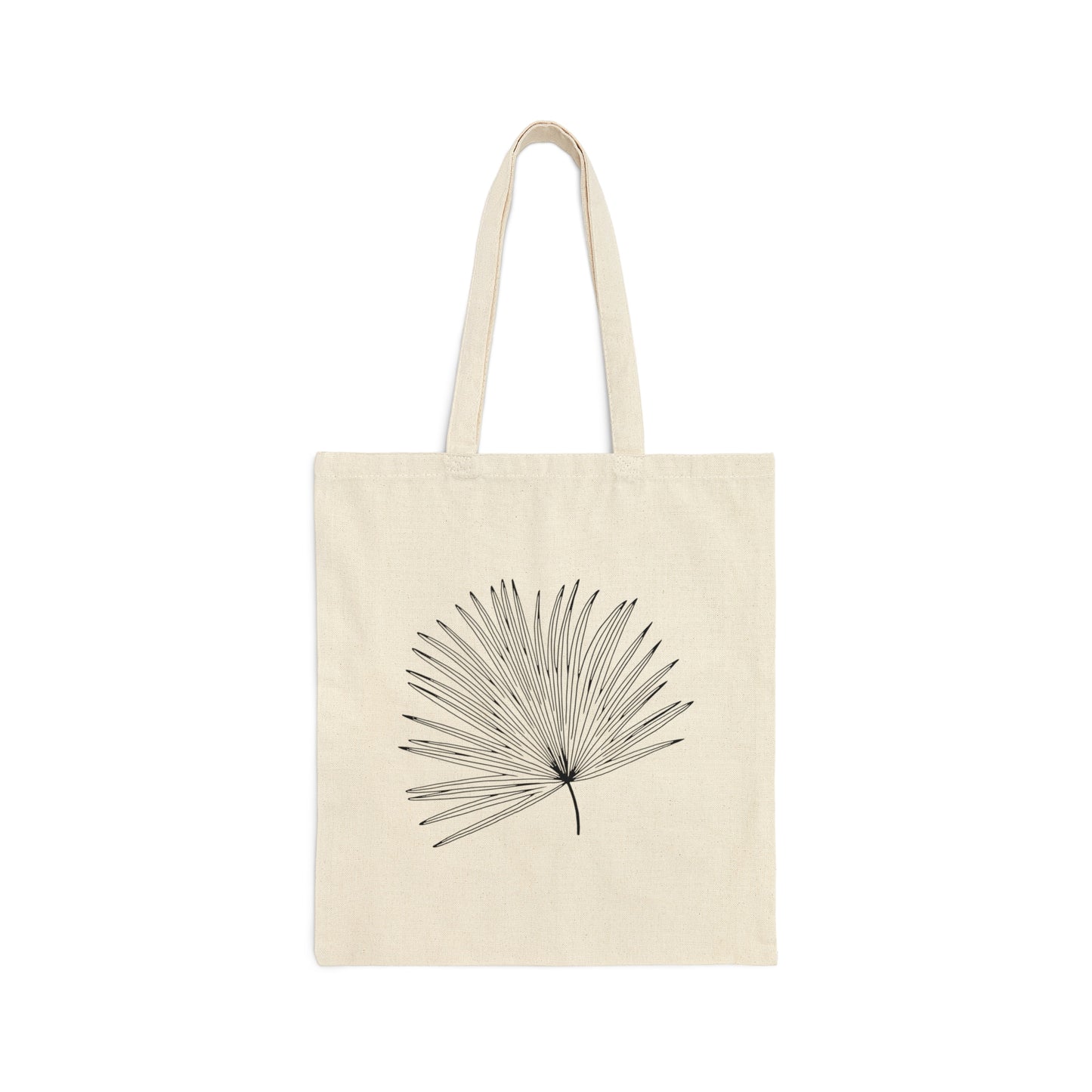 Palm Leaf Cotton Canvas Tote Bag
