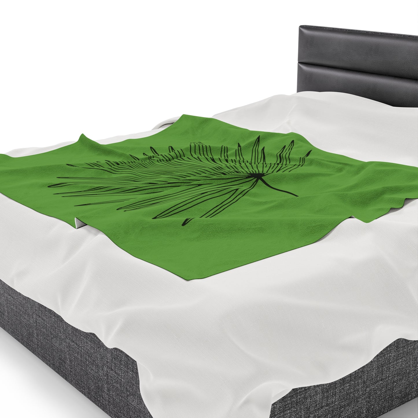 Palm Leaf Velveteen Plush Blanket