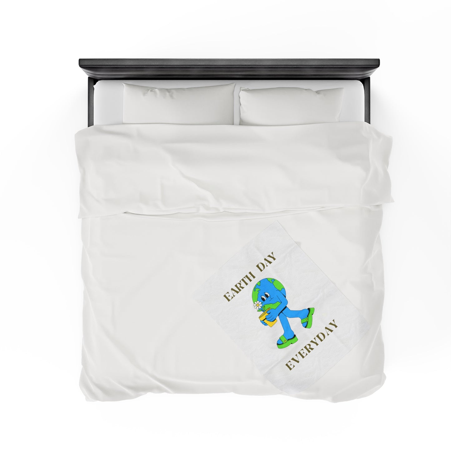 Earth Day Everyday Velveteen Plush Blanket