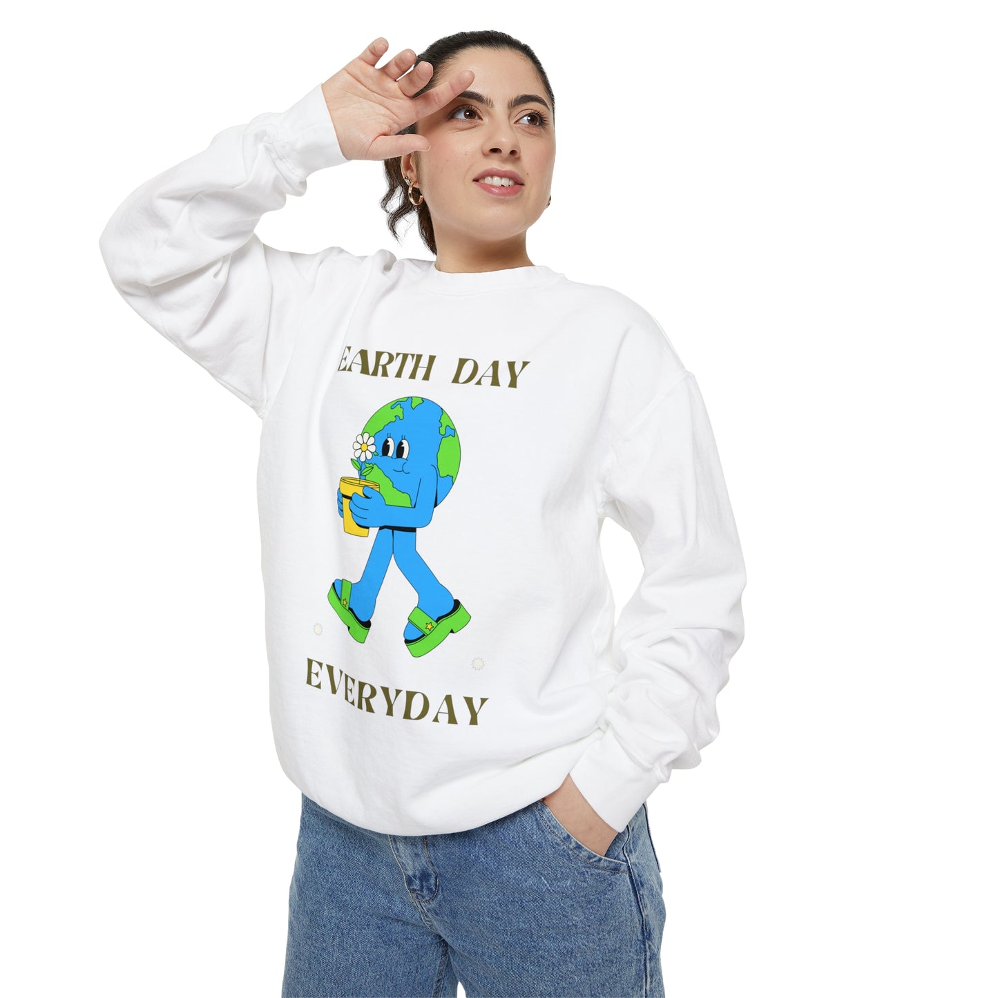 Earth Day Everyday Unisex Garment-Dyed Sweatshirt