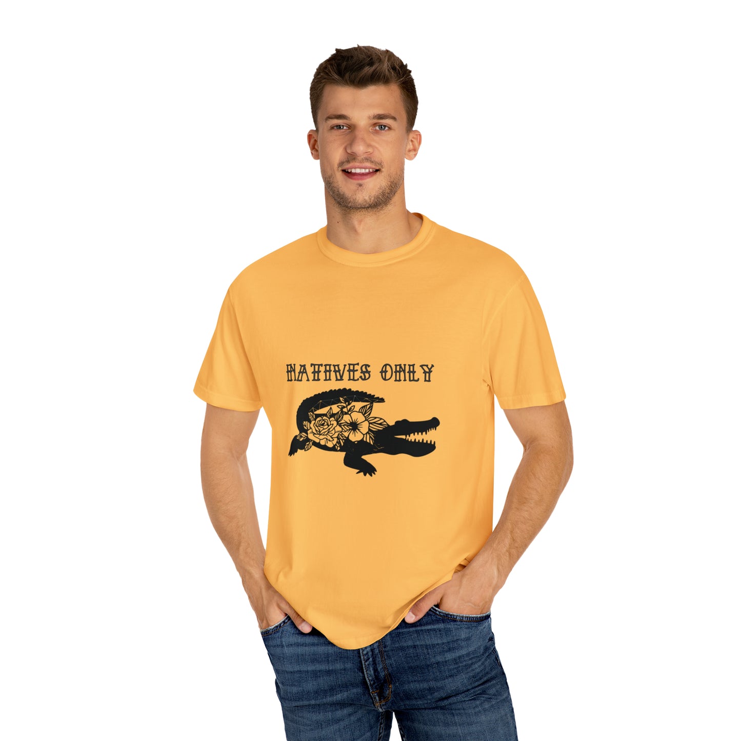 Natives Only Alligator Unisex Garment-Dyed T-shirt