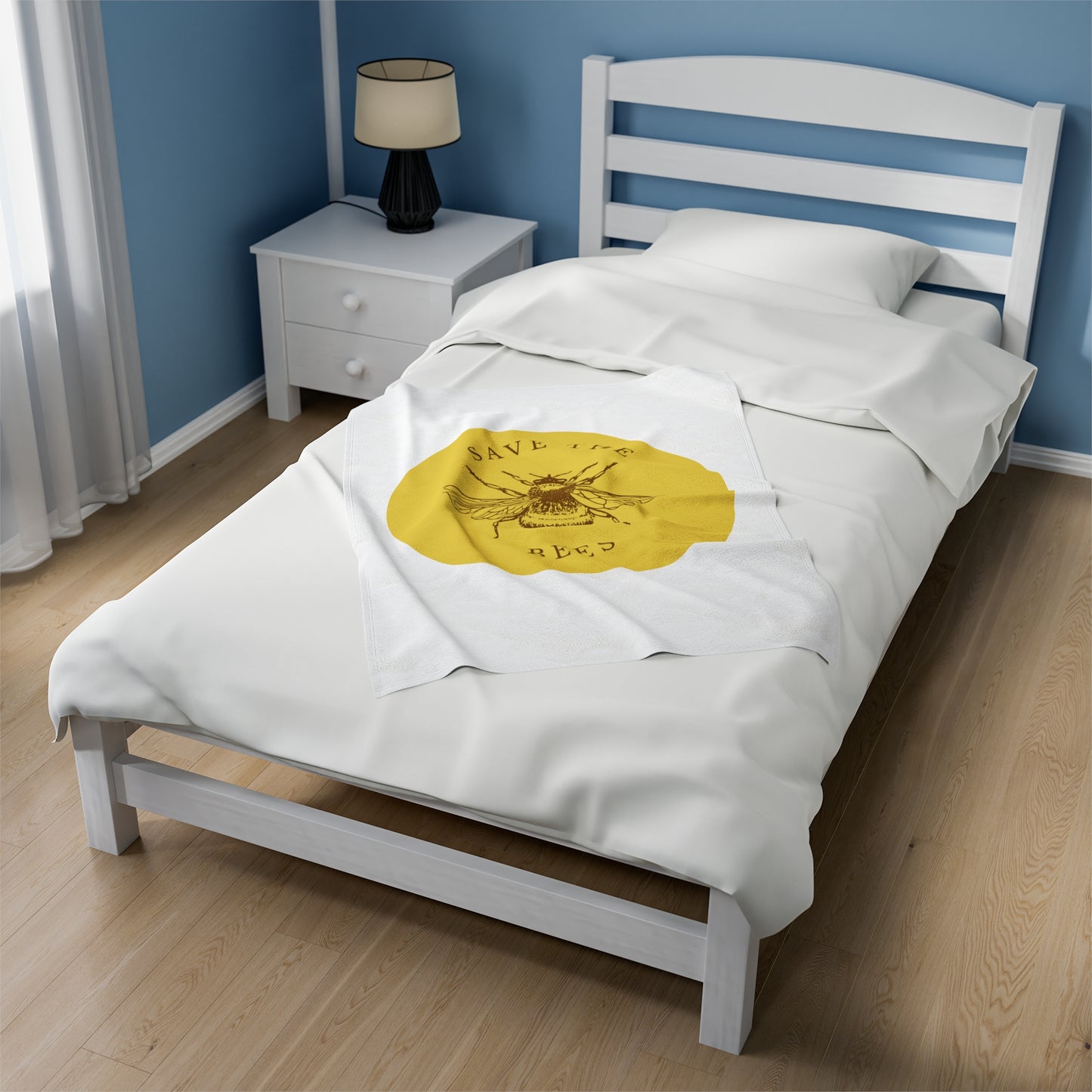 Save The Bees Velveteen Plush Blanket