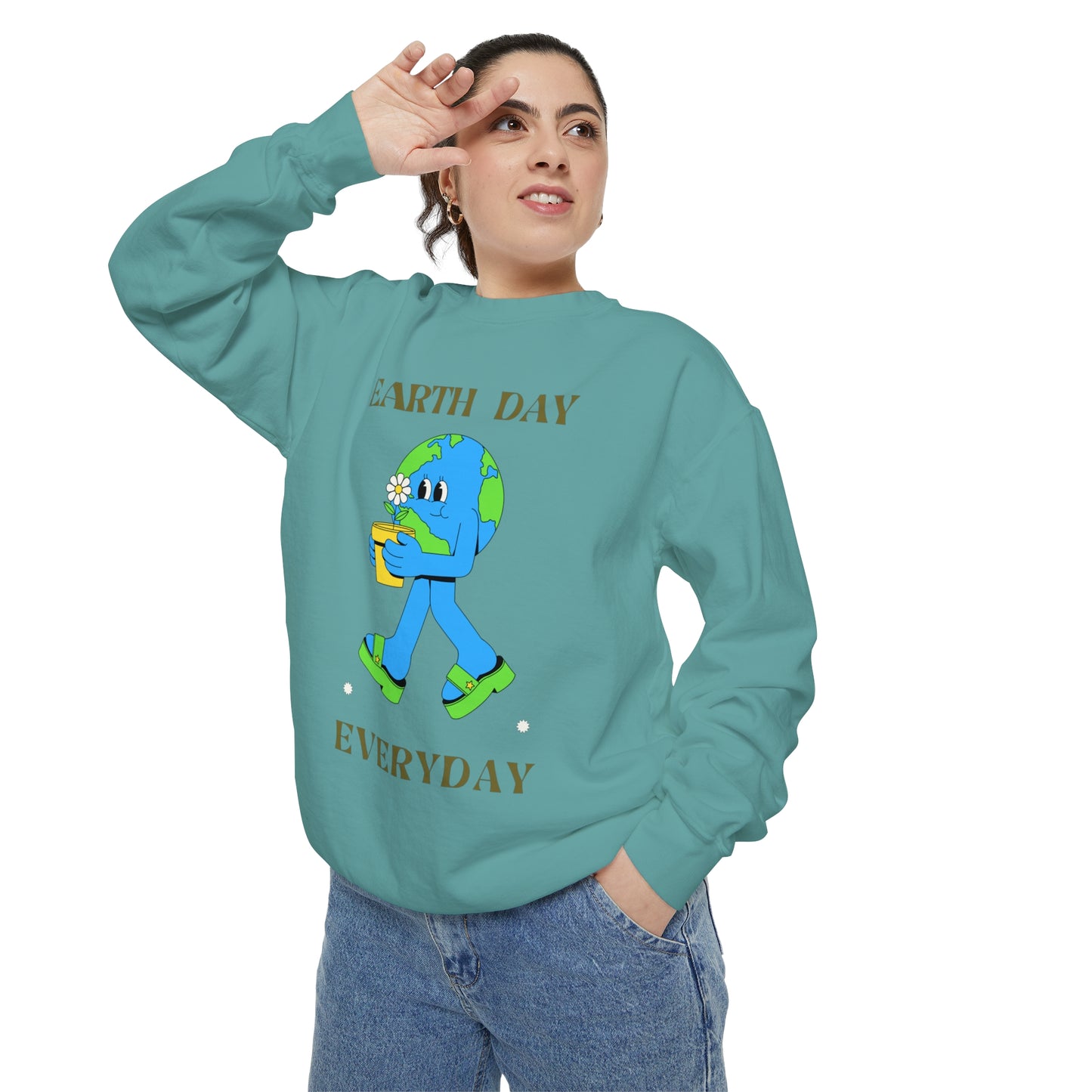 Earth Day Everyday Unisex Garment-Dyed Sweatshirt