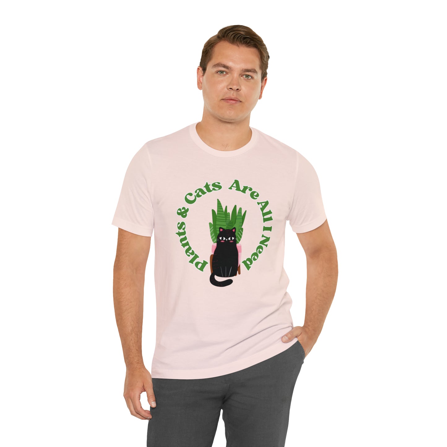 Plants & Cats Are All I Need Unisex Jersey Tee