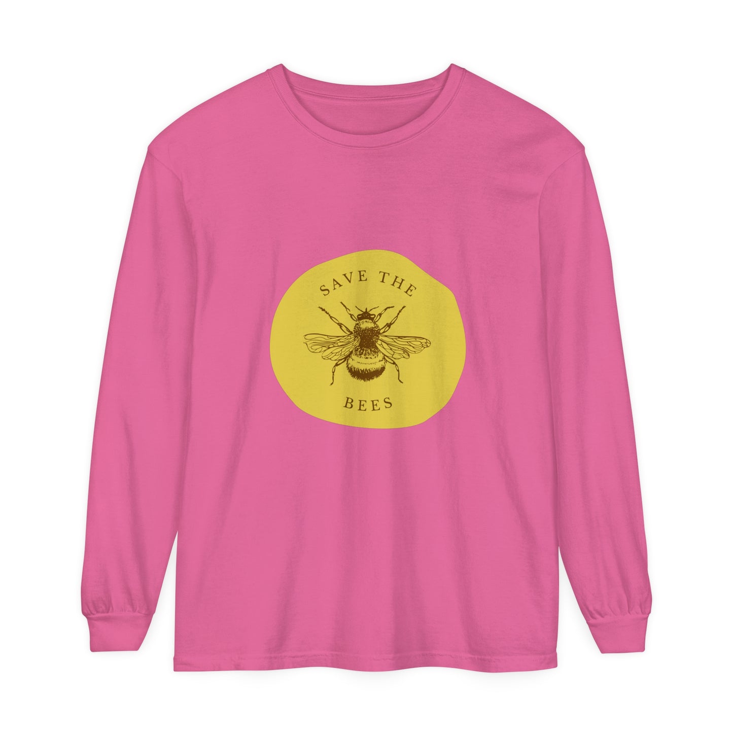 Save The Bees Unisex Garment-dyed Long Sleeve