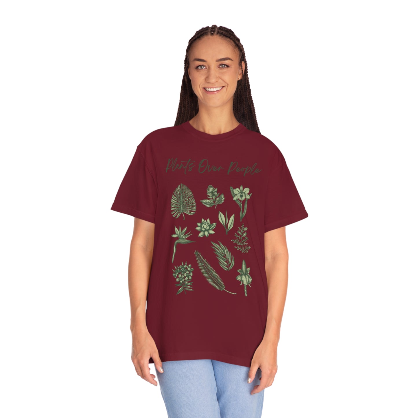 Plants Over People Unisex Garment-Dyed T-shirt