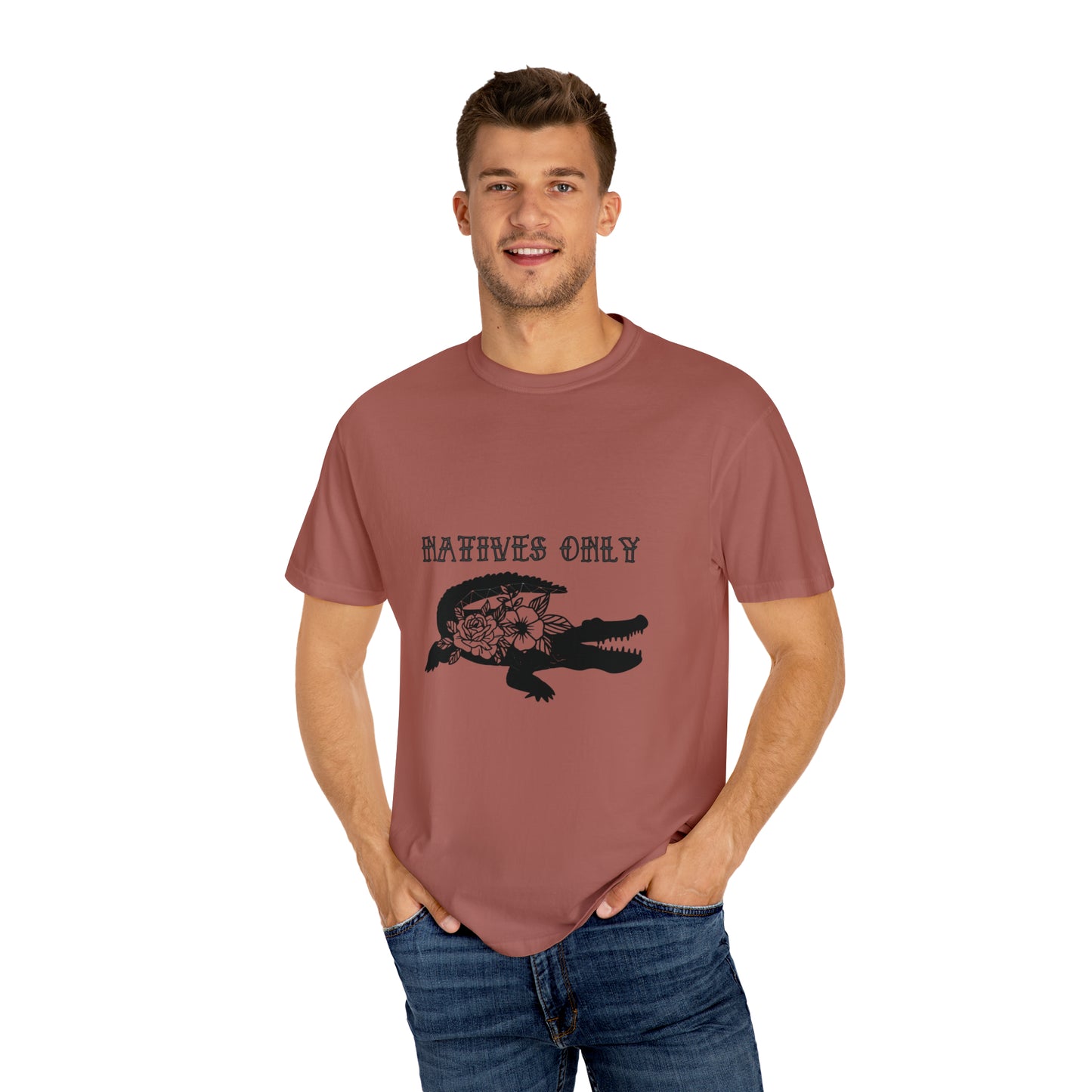Natives Only Alligator Unisex Garment-Dyed T-shirt
