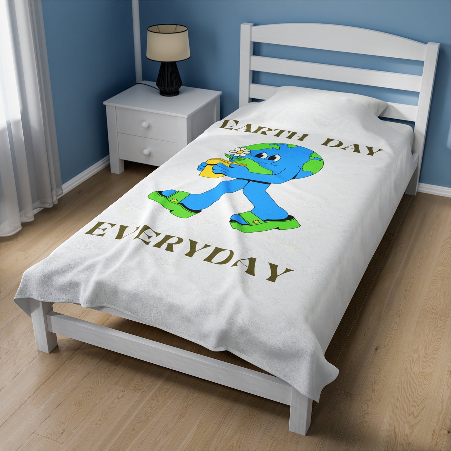 Earth Day Everyday Velveteen Plush Blanket