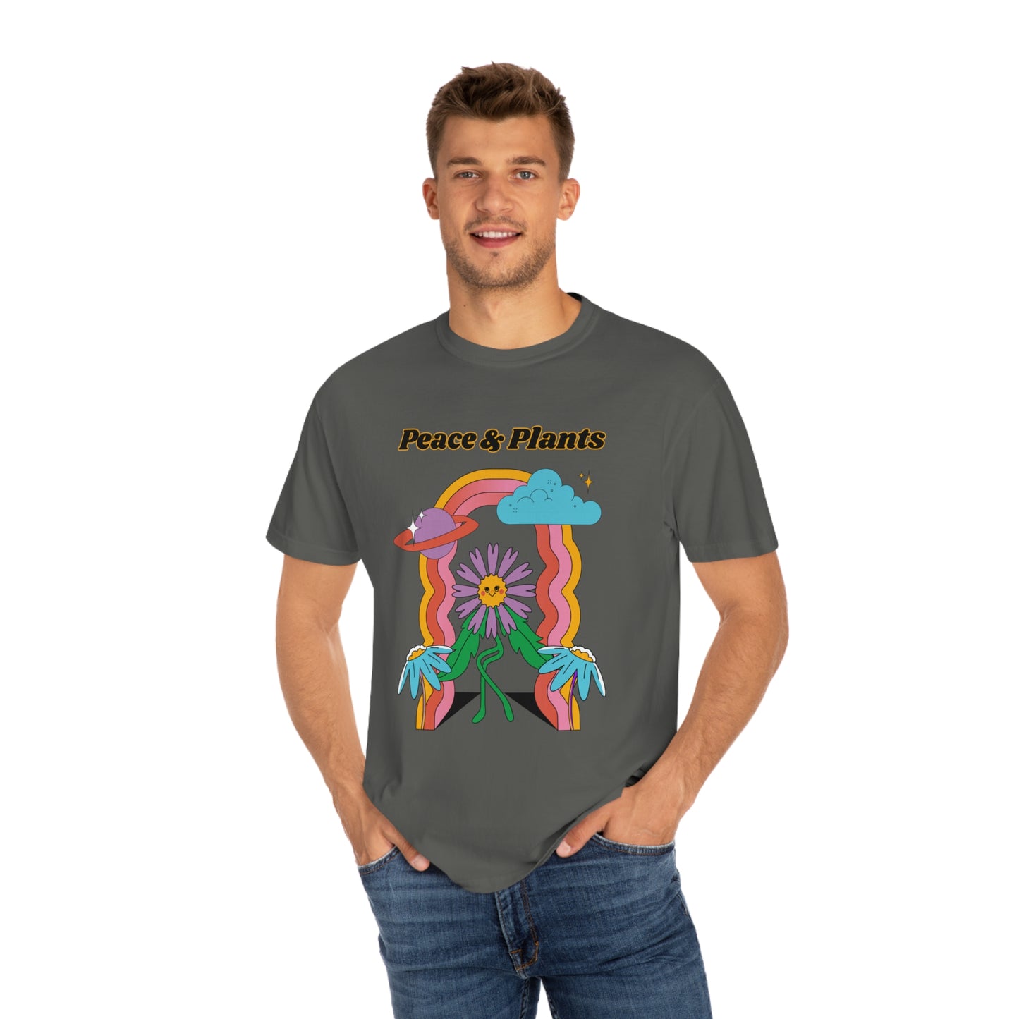 Peace & Plants Garment-Dyed T-shirt