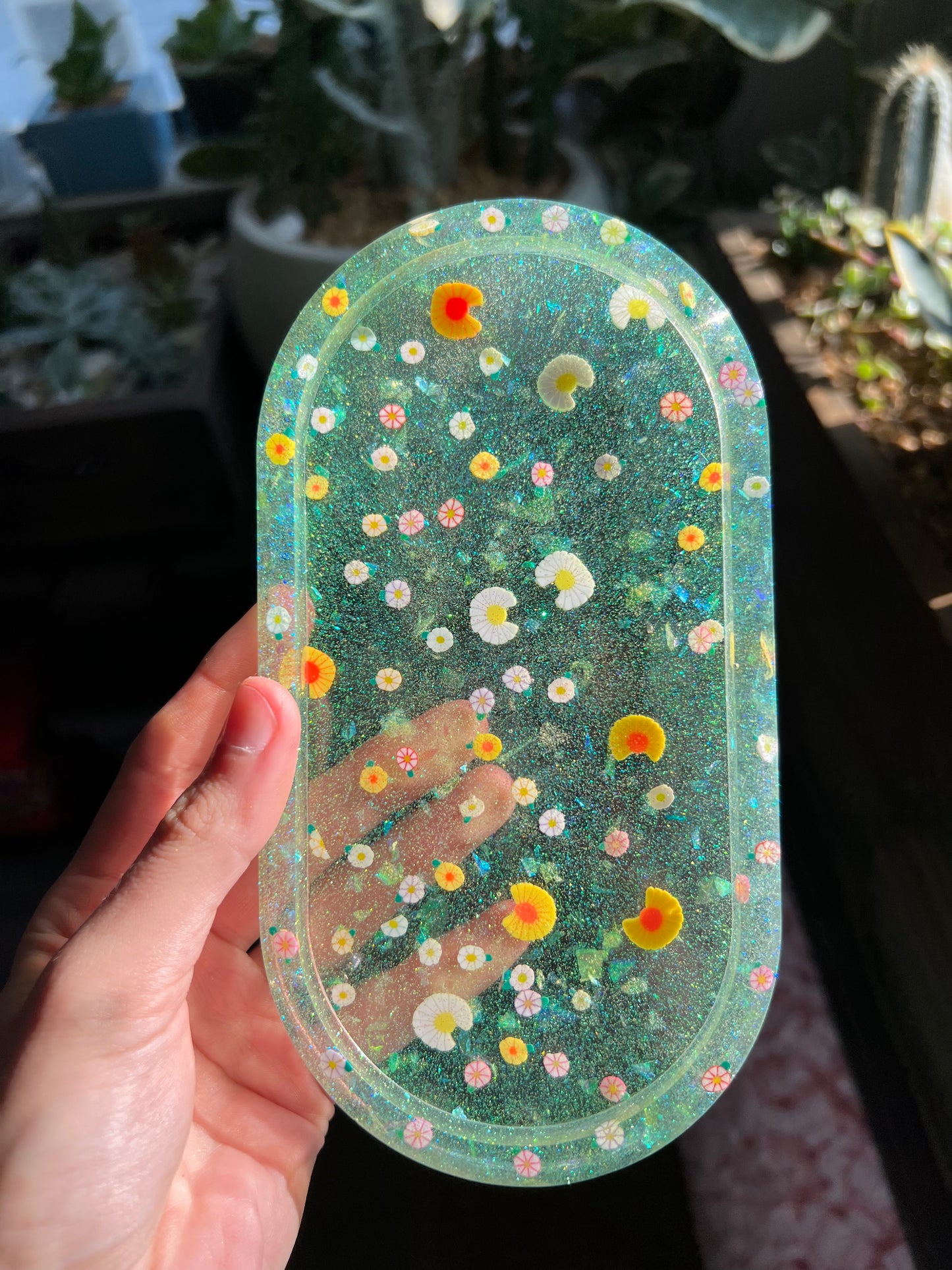 Handmade wildflower trinket dish