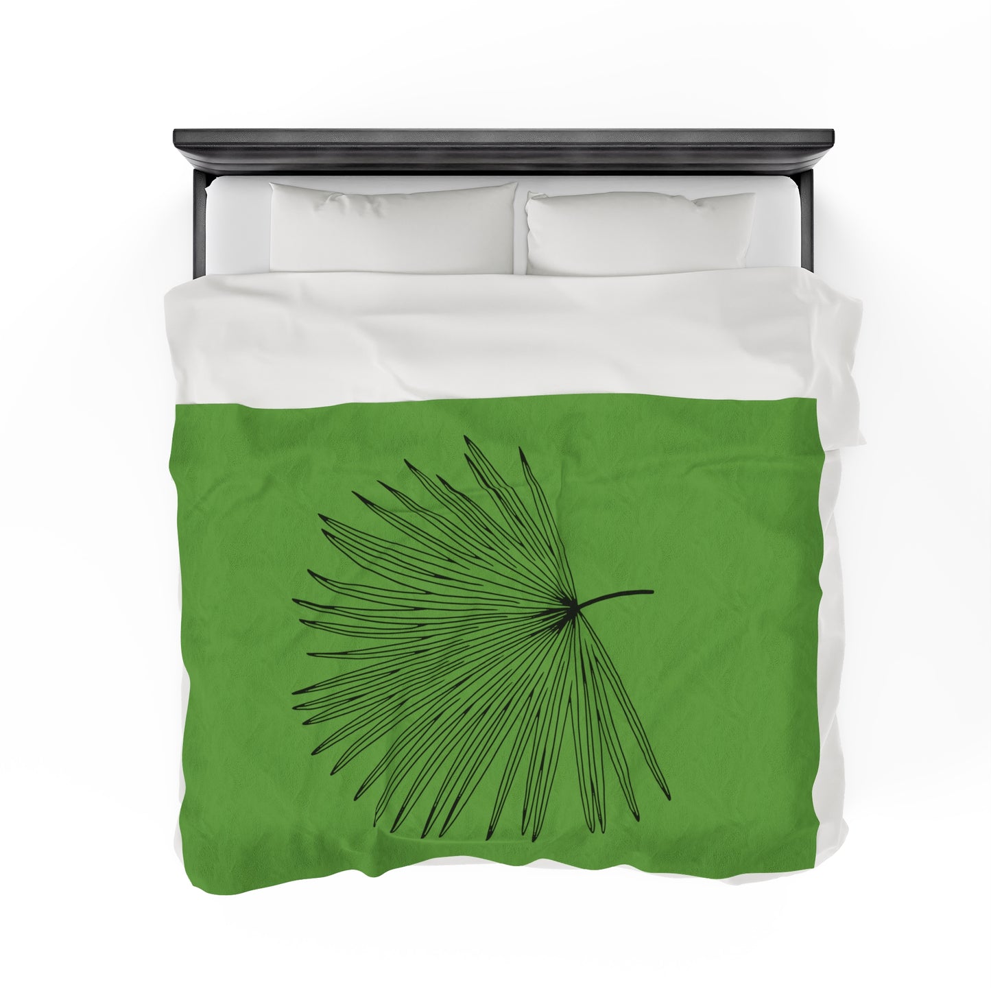 Palm Leaf Velveteen Plush Blanket